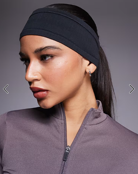 4505 seamless mesh running headband in black
