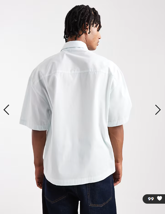 ASOS DESIGN relaxed shirt in blue