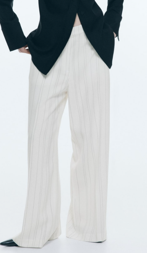 H&M - WIDE-LEG PANTS- Stripe