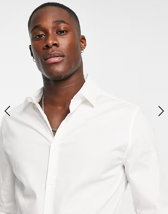ASOS DESIGN skinny fit shirt in white