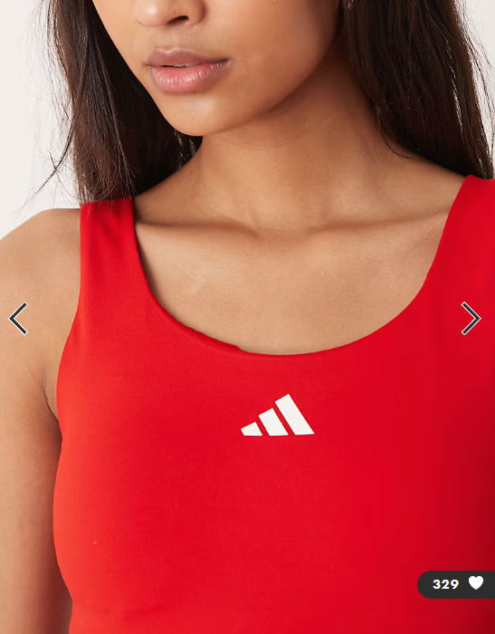 adidas Performance Three Stripes Studios tank top in red