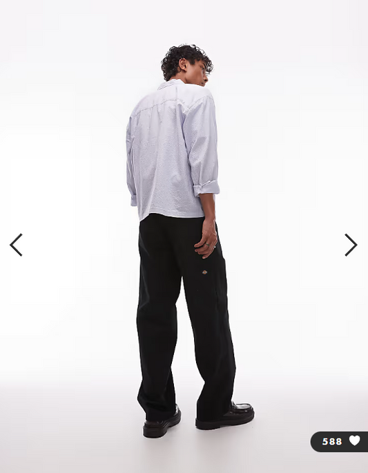 Dickies - 247 loose baggy fit work trousers in black