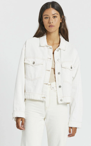 Khalila Cropped Jacket - Light Ecru