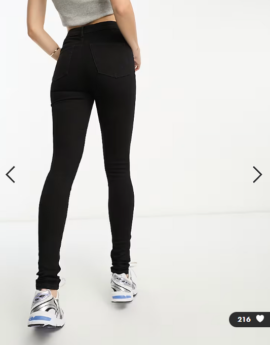 ASOS DESIGN Tall skinny jeans in black