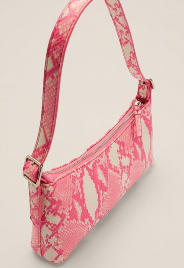 NAKD - Snake Baguette Bag-Pink Snake