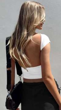 Oversized Flower White Top