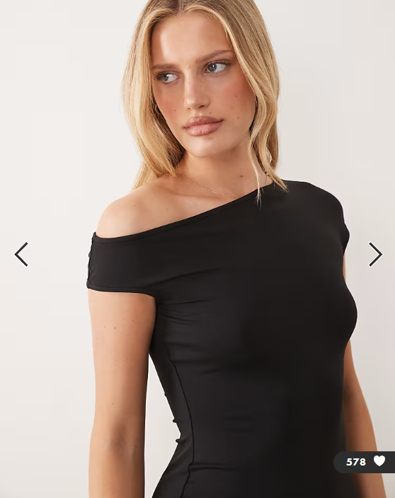 ASOS DESIGN off shoulder mini dress in black