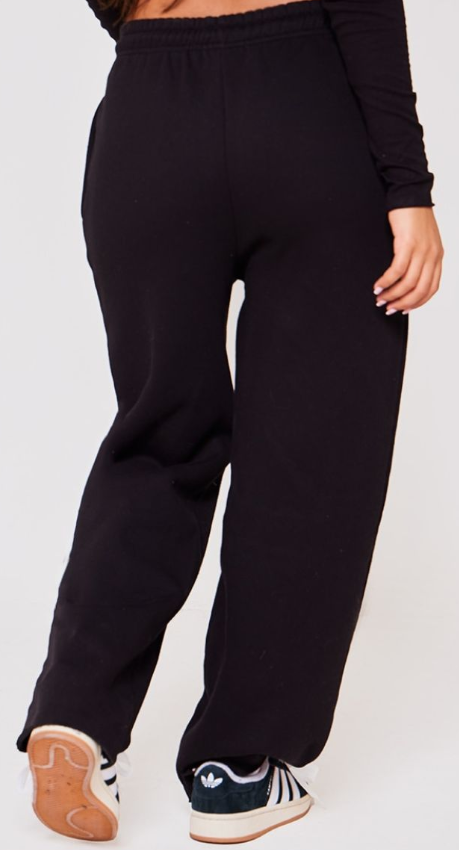 Petite Black Seam Detail Joggers