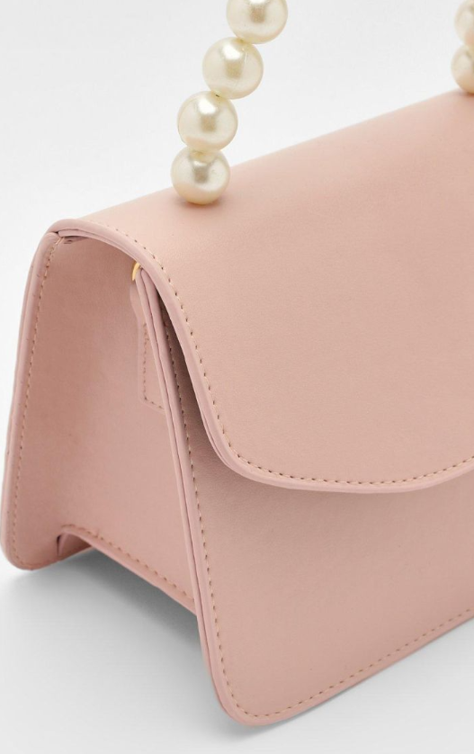 Boohoo Pearl Handle Grab Bag - blush