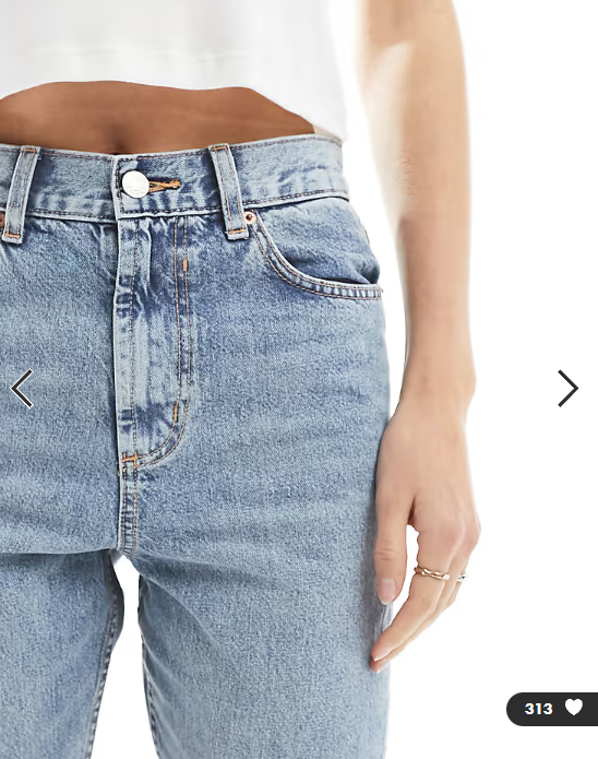ASOS DESIGN Tall mid rise straight jeans in light blue