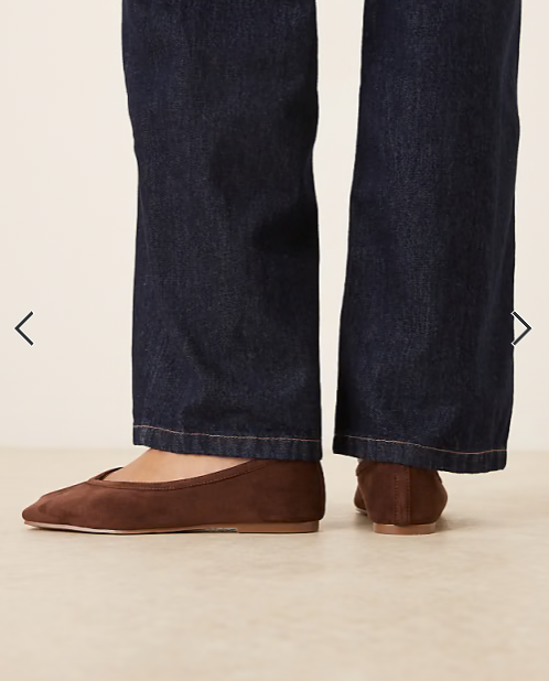 RAID Maryana ballet flats in brown suedette