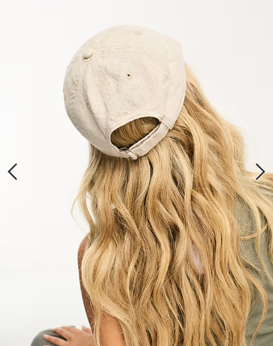 Weekday Essential linen mix cap in beige