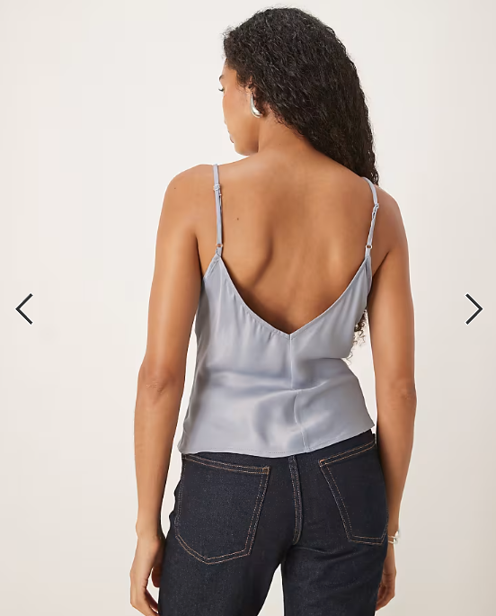 ASOS DESIGN lace trim cami in blue