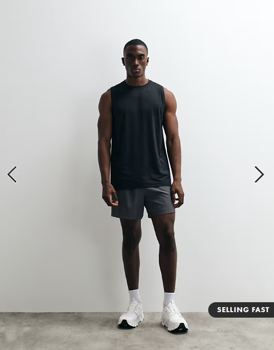 4505 Icon quick dry mesh training tank in black.