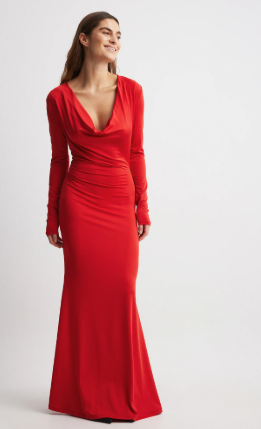 Na-kd Draped Maxi Dress