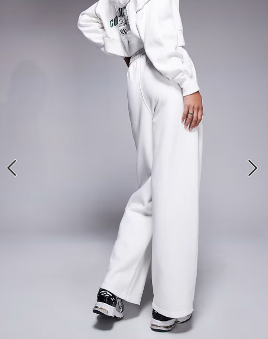 Good For Nothing co-ord sweat logo joggers in off white
