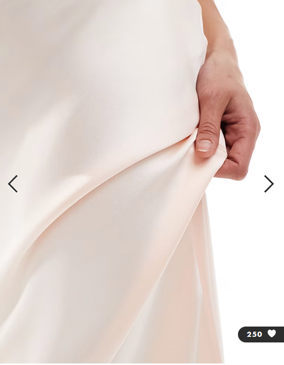 New Look satin bias midi skirt in pale pink