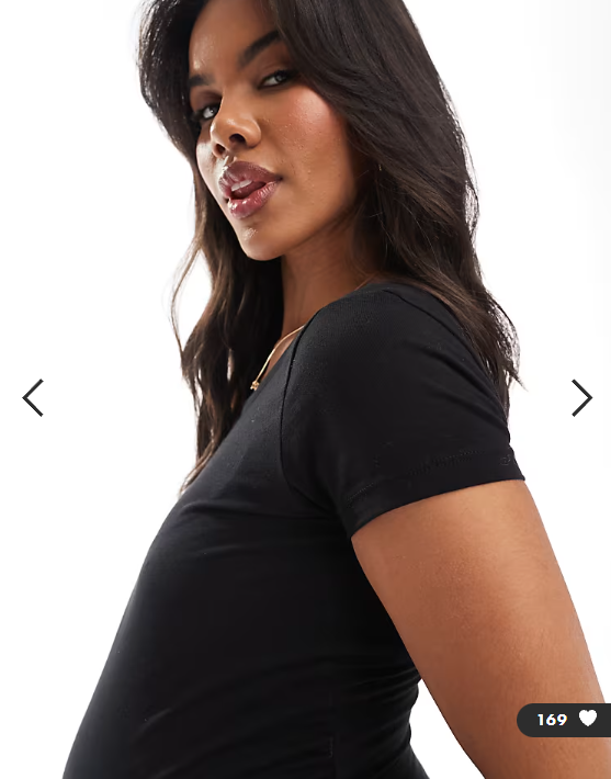 ONLY Maternity 2-pack short sleeve t-shirt in black