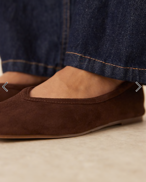 RAID Maryana ballet flats in brown suedette
