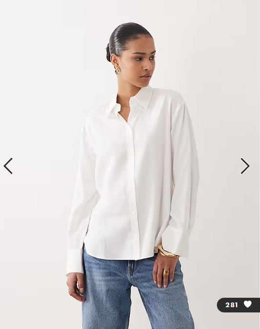 Mango classic shirt in cream