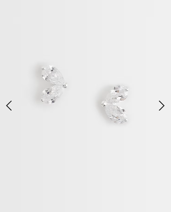 Kingsley Ryan gemset petals stud in sterling silver