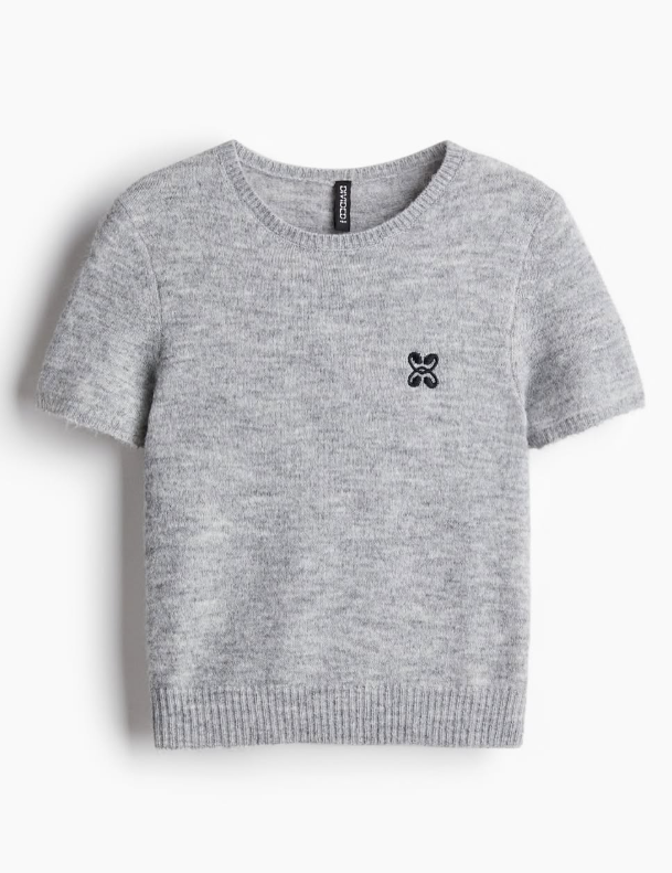 H&M - FINE-KNIT T-SHIRT