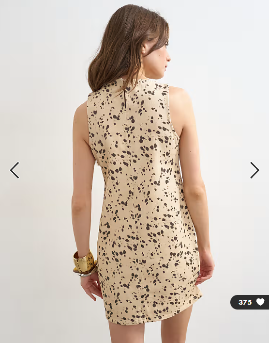 Topshop denim shift dress in deer print