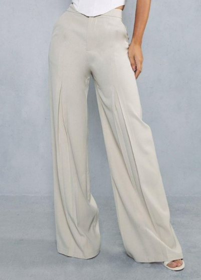 Misspap Premium Pleat Detail Tailored Trousers
