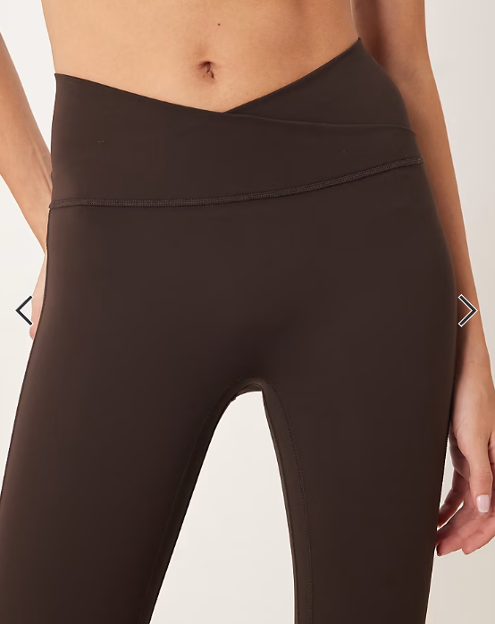 adidas Performance Three Stripes Studios leggings in brown