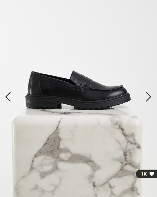 SEQWL Pier chunky loafer in matt black