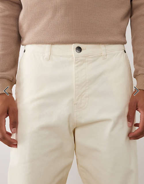 Jack & Jones Alex baggy workwear pants in white