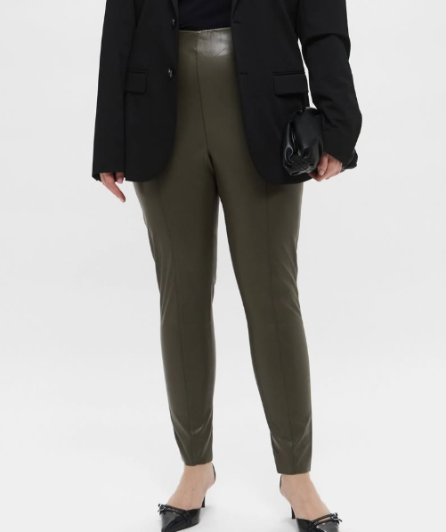 H&M - Pu Trousers - Brown