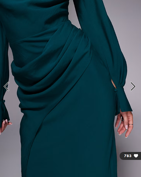 ASOS DESIGN Tall high neck drape maxi dress with drape skirt in teal