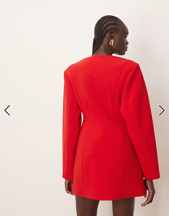 Arrange - cinched waist blazer dress in red