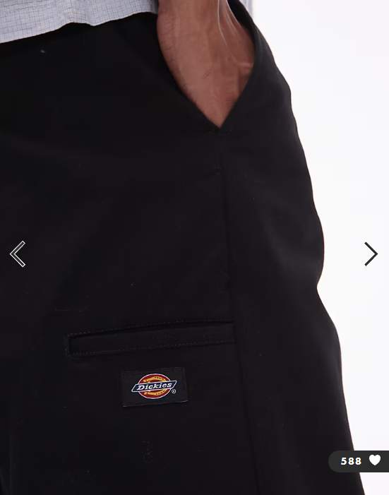 Dickies - 247 loose baggy fit work trousers in black