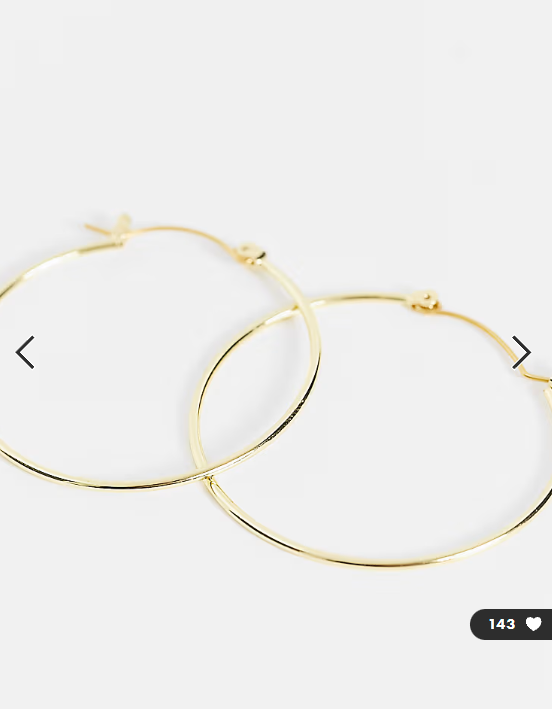 Pieces 18k plated large hoops in gold - GOLD