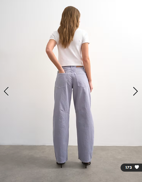 Topshop Barrel high rise jean in lilac