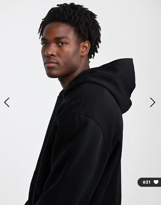 ASOS DESIGN essentials boxy hoodie in black