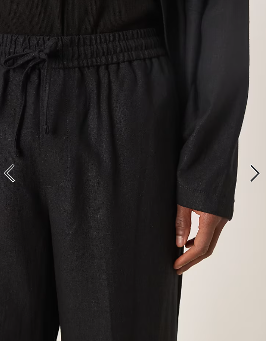 ASOS DESIGN wide leg pull on suit trousers in black twill