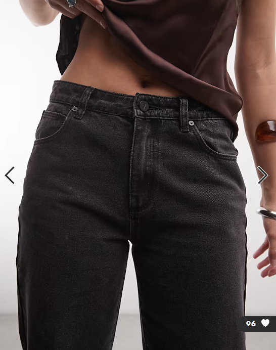 Abrand Jeans 95 baggy jeans in Black