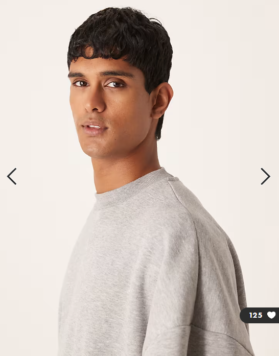 ASOS DESIGN extreme oversized sweatshirt in grey marl