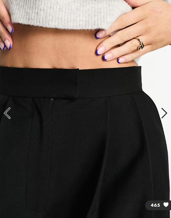 Asos - hourglass tailored wide leg trousers black