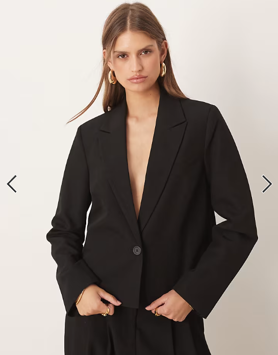 YAS tailored short blazer co-ord in black