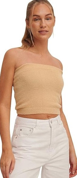 Women's Knitted Bandeau Top Cami Shirt