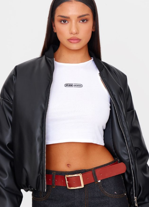 White Studio Archive Graphic Racer Top