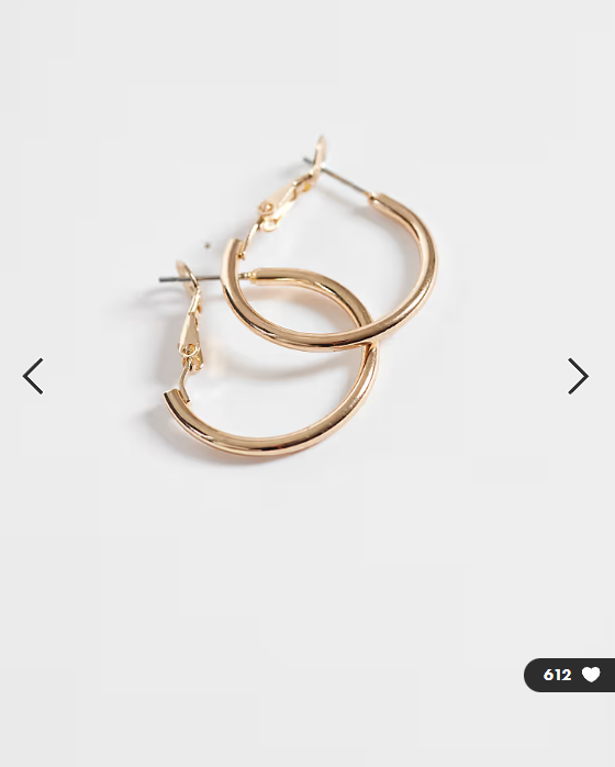 Accessorize small simple hoop in gold