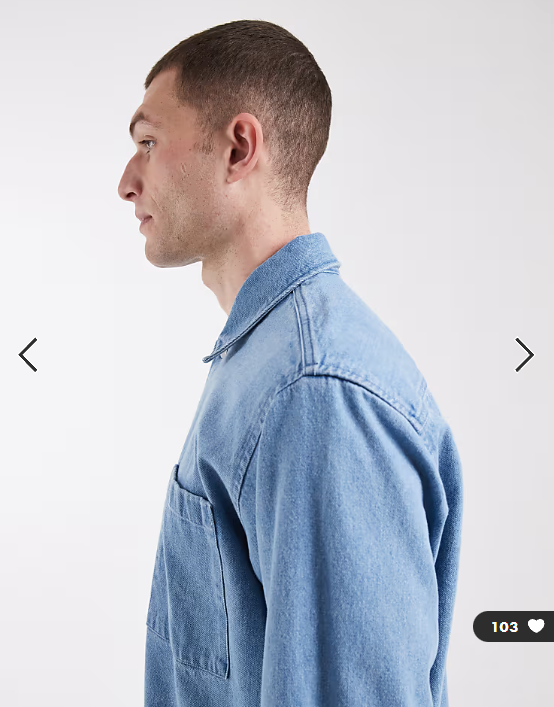 Jack & Jones denim overshirt in blue
