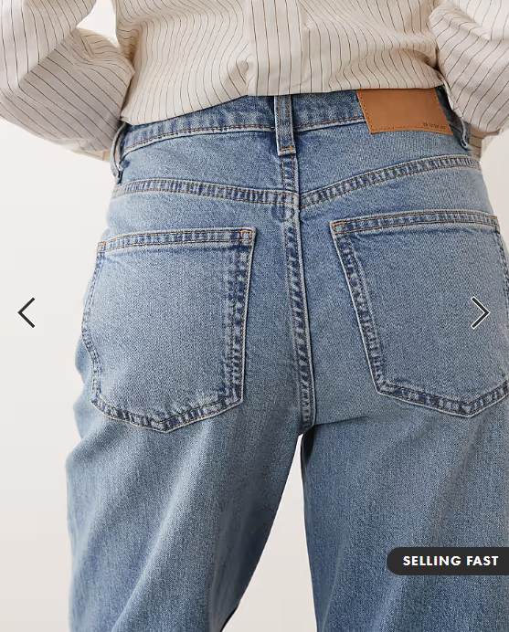 ASOS DESIGN ankle grazer comfort stretch straight leg jeans in authentic mid blue