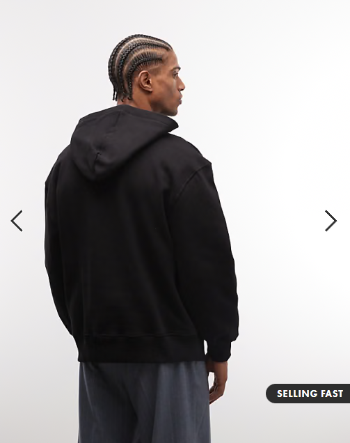 ASOS DESIGN premium heavyweight oversized hoodie in black