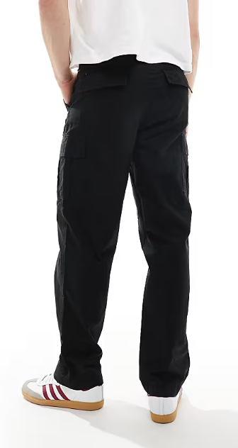 Asos - JJ Rebel loose fit cargo trouser in black